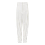 String Semi Wide Pants in White