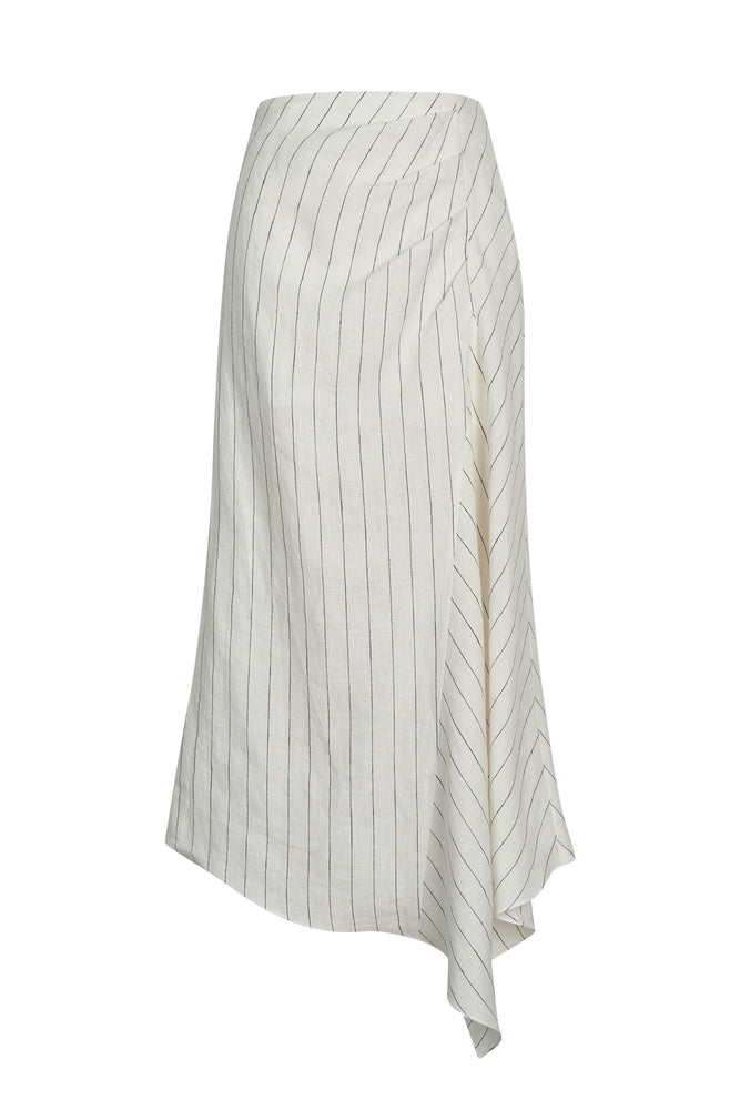 Linen Shirring Skirt
