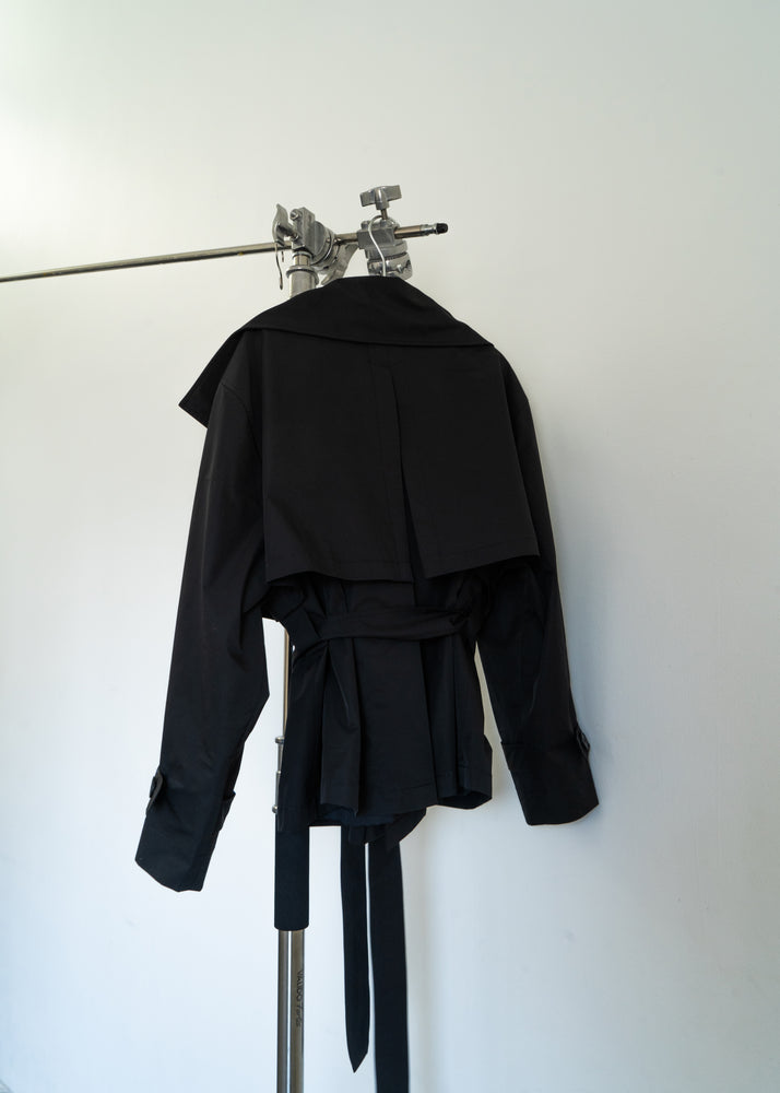 
            
                Load image into Gallery viewer, Black Trench Jacket
            
        
