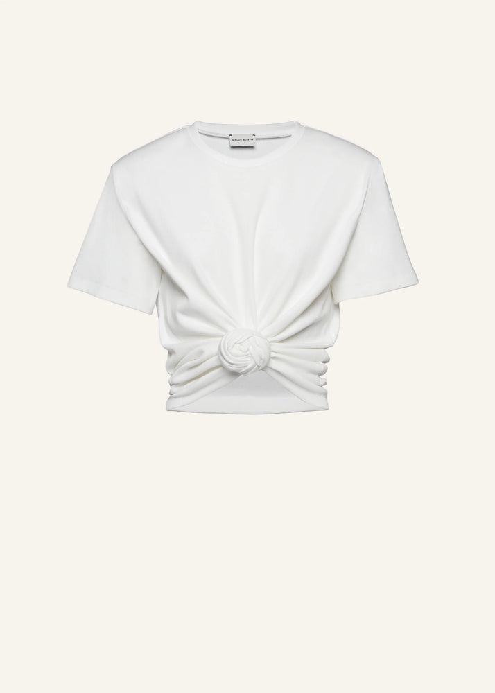 Knotted T-Shirt in White