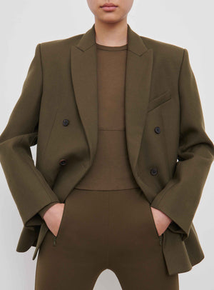 Double Breasted Blazer in Military