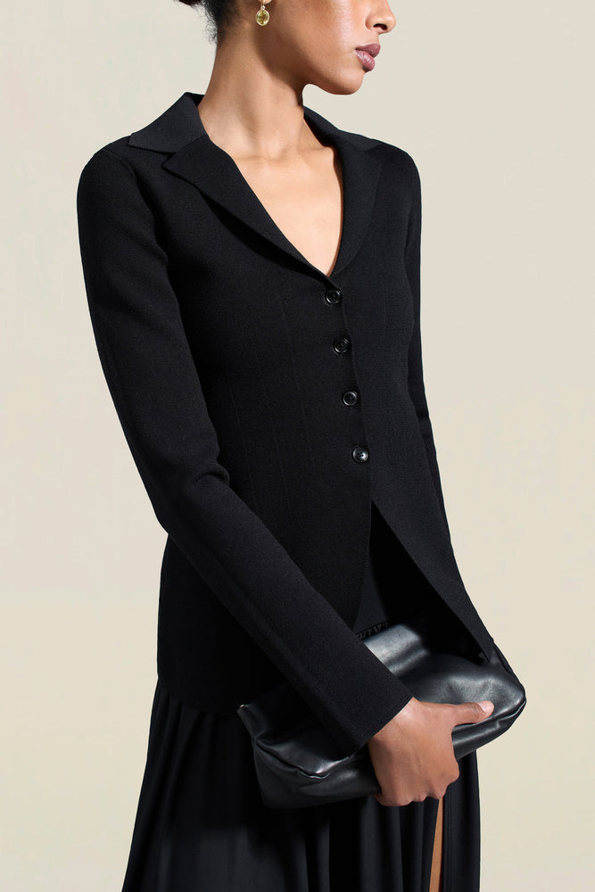 Vail Knit Jacket in Black