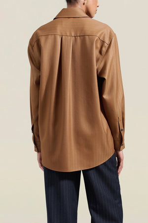 Benet Button Down in Toffee