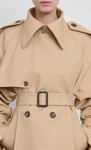 Crop Trench in Khaki