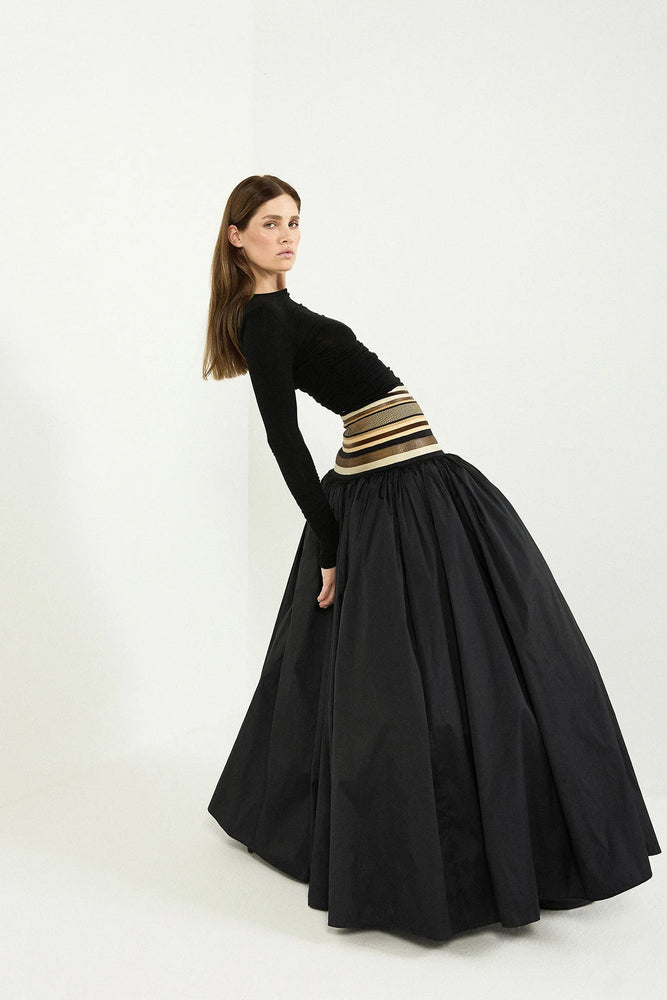 Grand Taffeta Sadu Maxi Skirt