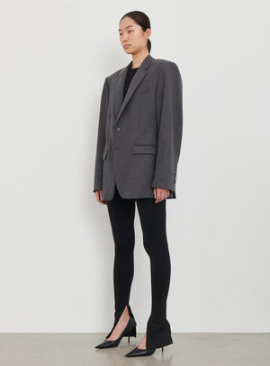 Oversize Single Breasted Blazer in Charcoal