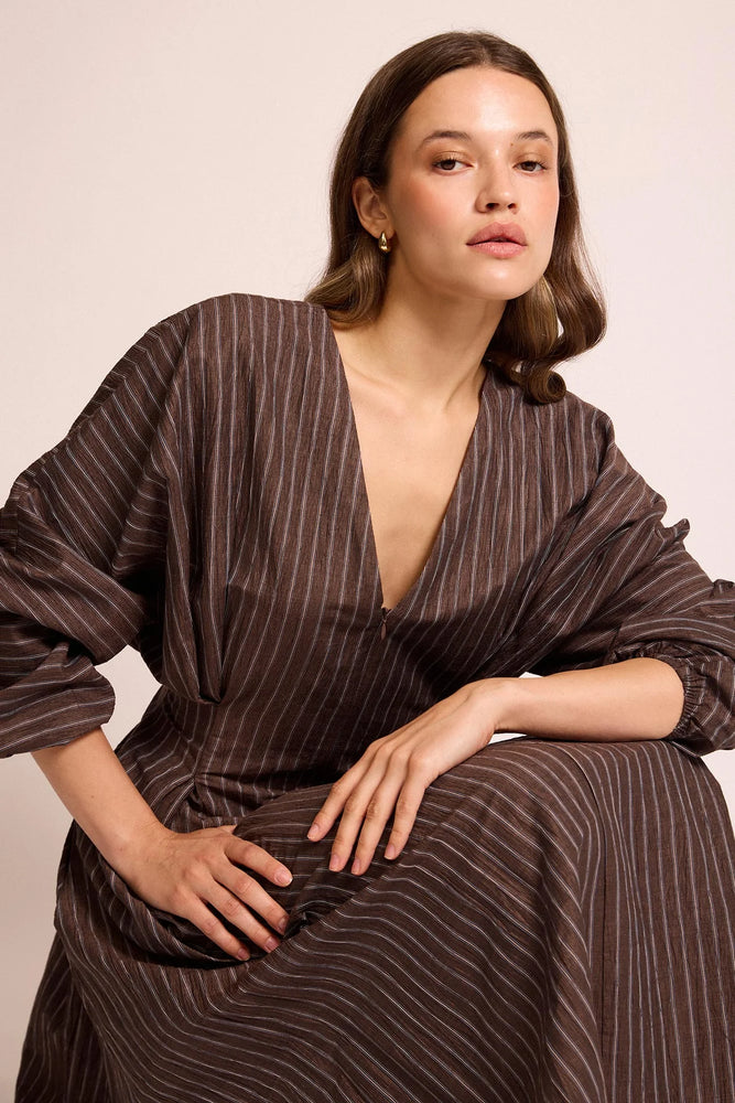 Amaya Dress in Stripe Cotton