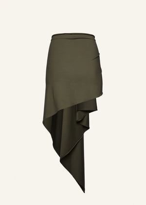 Asymmetrical Draped Swim Skirt