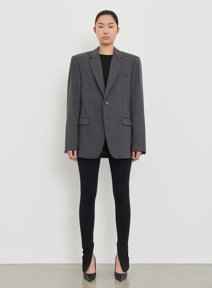 Oversize Single Breasted Blazer in Charcoal