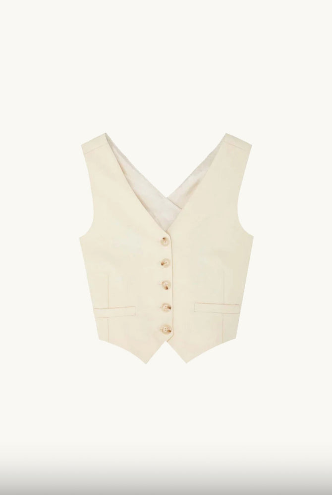 Johnny Crossback Waistcoat in Cream