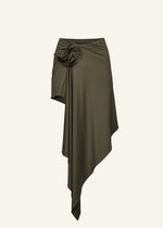 Asymmetrical Draped Swim Skirt