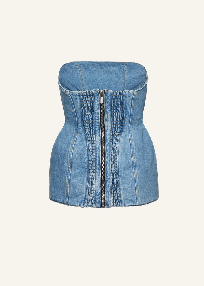 Denim Corset Top