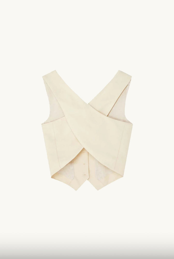 Johnny Crossback Waistcoat in Cream