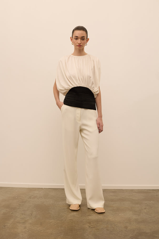 Relaxed Pant in Cream