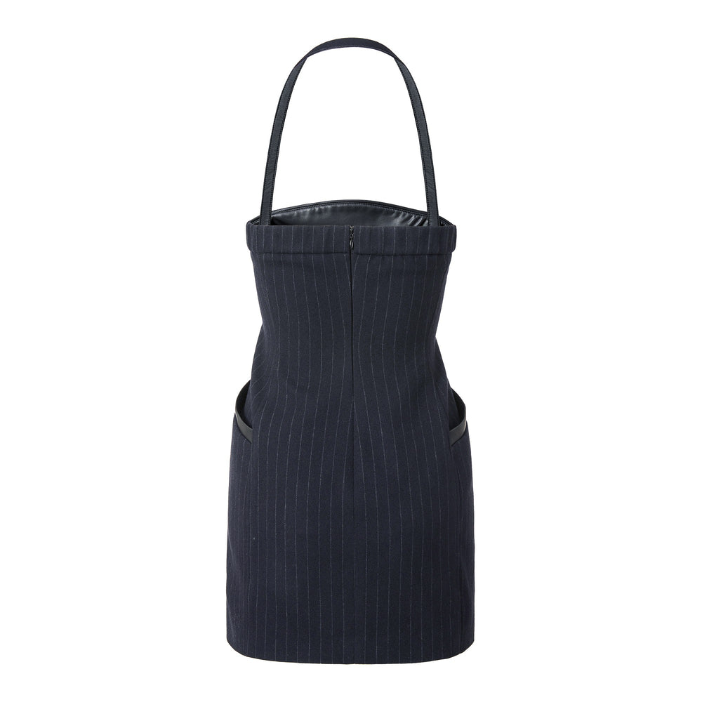 
            
                Load image into Gallery viewer, Striped Wool Strap Dress in Navy Stripe
            
        