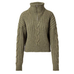 Quarter Zip Sweater in Khaki