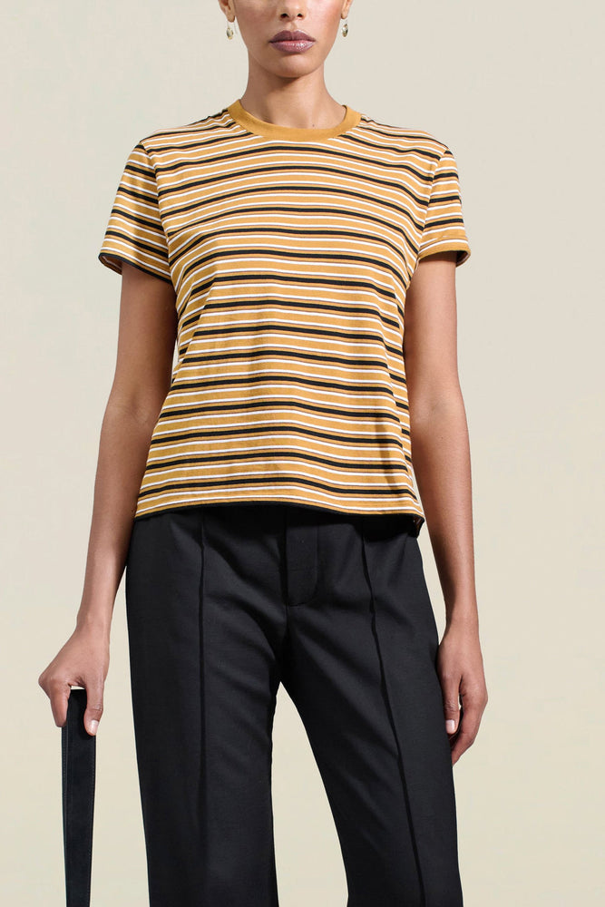 Kenzie Tee in Gold Stripe