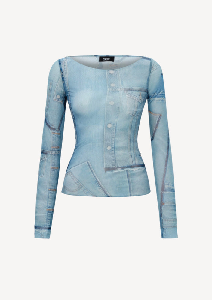 
            
                Load image into Gallery viewer, Blue Mesh Long Sleeve
            
        