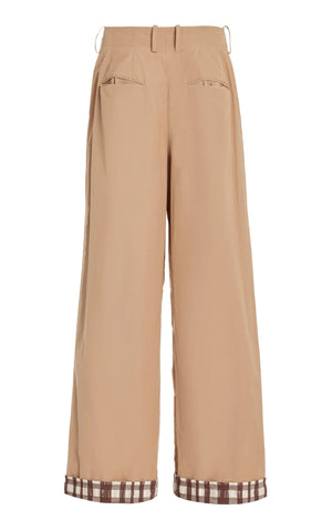 Tailored Relaxed Trouser in Matte Taffeta