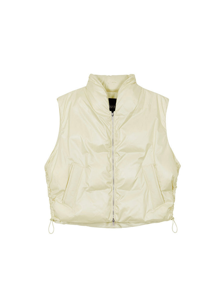 Ivory Padded Cropped Puffer