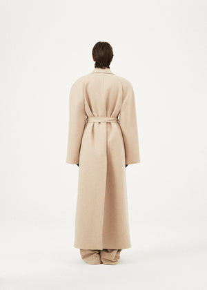 
            
                Load image into Gallery viewer, Cashmere Wrap Coat in Beige
            
        