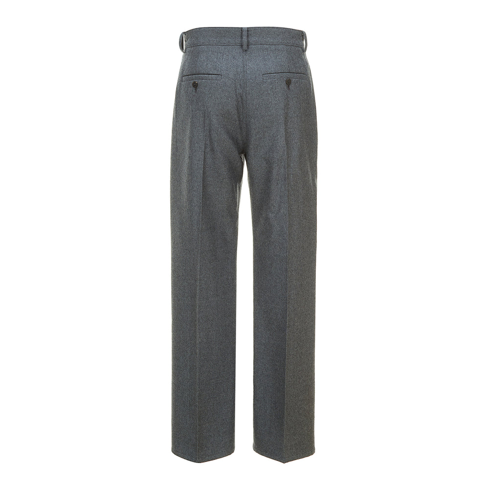 Canvas Point Wool Pants in Grey