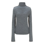 High Neck Wool Knit Top