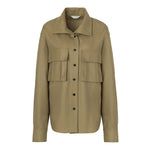 Wool Cargo Shirt in Khaki