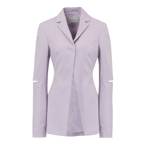 
            
                Load image into Gallery viewer, Slit Sleeve Wool Jacket in Lavender
            
        