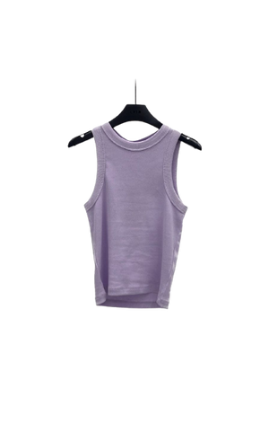 Back Cut Out Top in Lavender