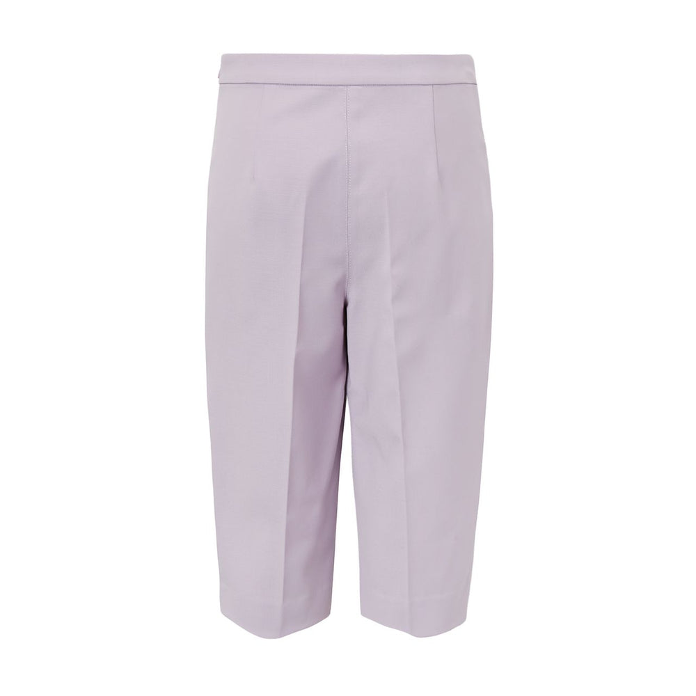 Side Slit Wool Half Pants in Lavender