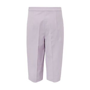 Side Slit Wool Half Pants in Lavender