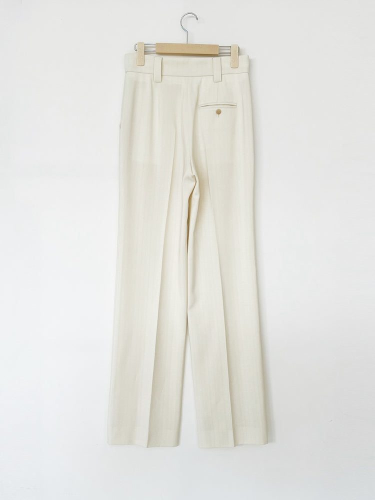 Low Rise Pants in Cream