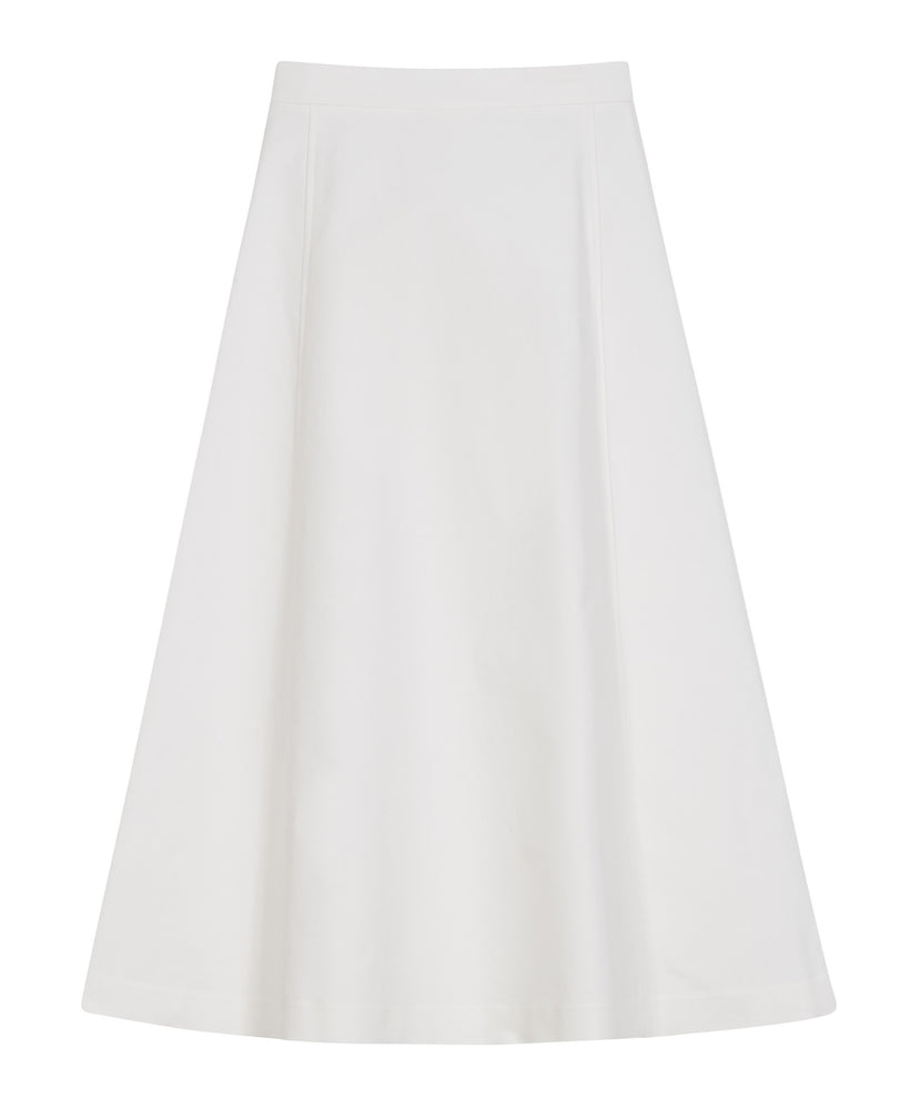 Flare Maxi Skirt in White