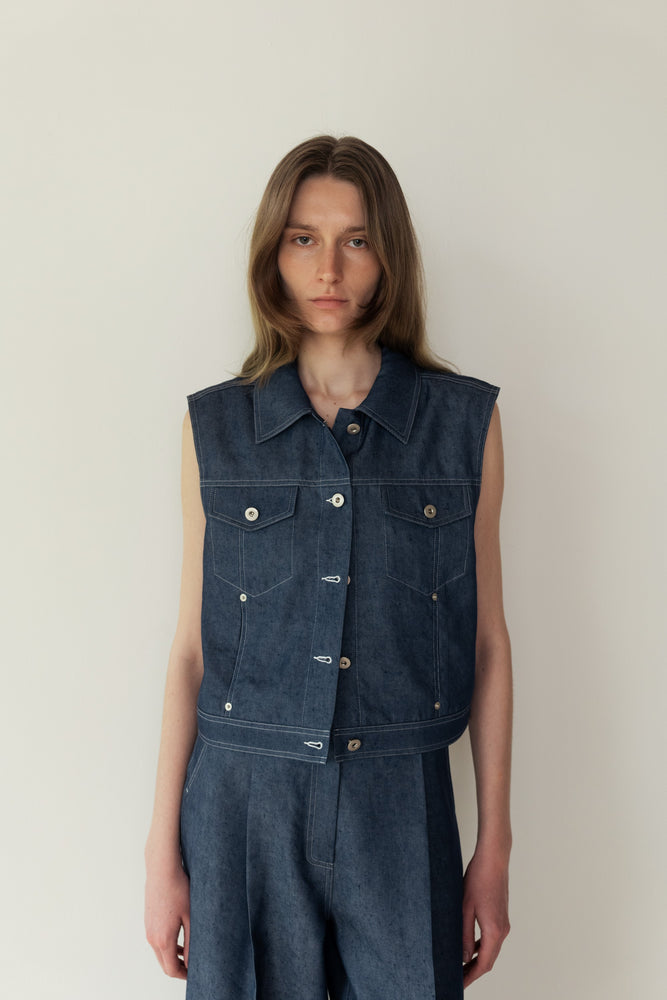 Recycled Linen Vest