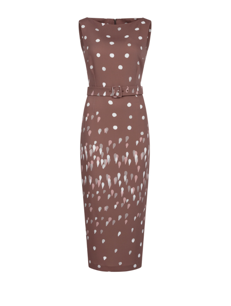 Midi Dress Lucille in Chocolate