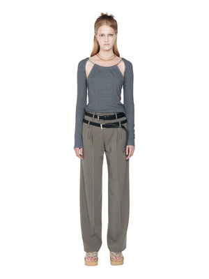
            
                Load image into Gallery viewer, Belt Loop Trousers in Khaki
            
        