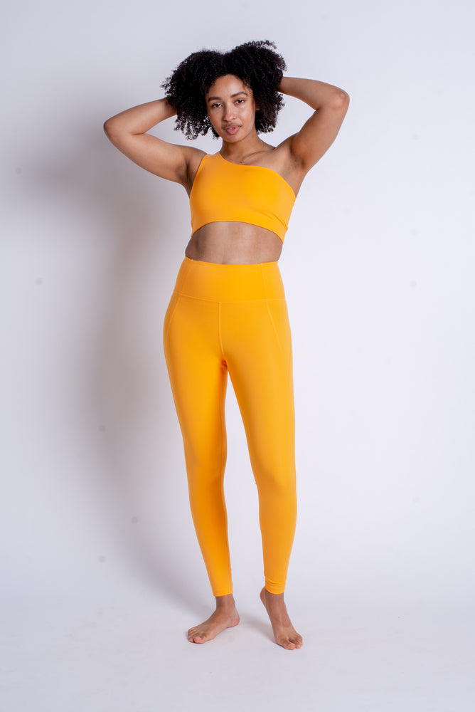 
            
                Load image into Gallery viewer, Long Compressive High-Rise Legging in Orange Zest
            
        