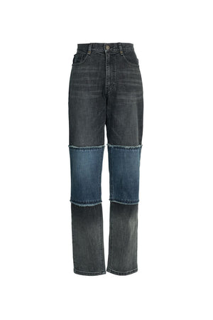 Two Tone Straight Leg Jeans