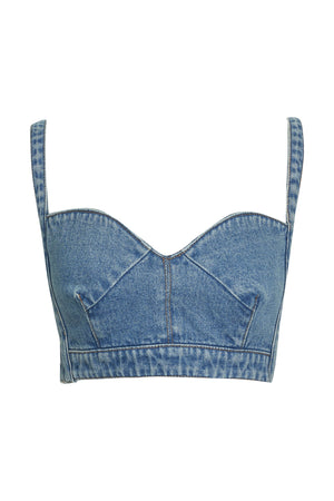 
            
                Load image into Gallery viewer, Denim Bustier in Blue
            
        