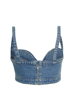 
            
                Load image into Gallery viewer, Denim Bustier in Blue
            
        