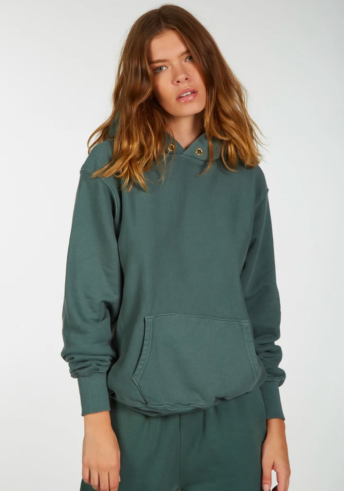 Cropped Hoodie with Gold Plated Grommets