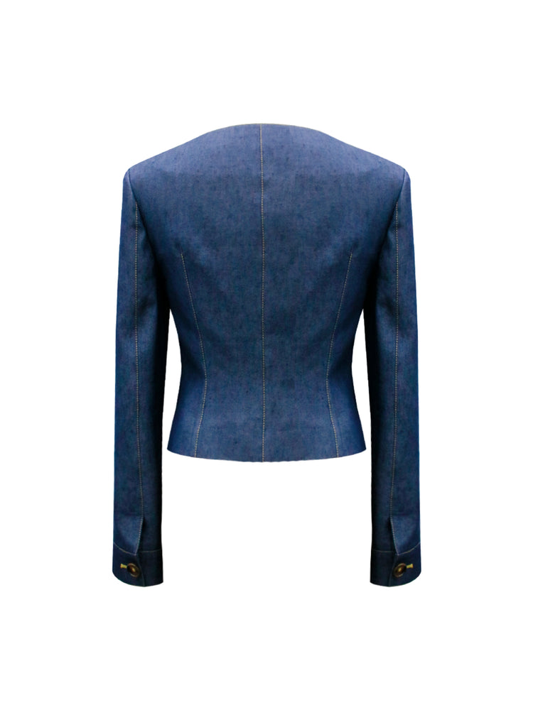 
            
                Load image into Gallery viewer, Square Neck Denim Jacket
            
        