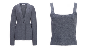 
            
                Load image into Gallery viewer, Alpca Blend V Neck Cardigan and Matching Tank Top in Grey
            
        