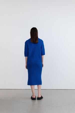 
            
                Load image into Gallery viewer, Boucle Half Sleeve Shirt in Royal Blue
            
        