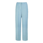 Satin Straight Pants in Blue