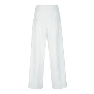 String Waist Pants in White
