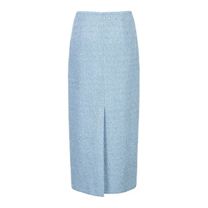 Tweedy Long Skirt in Blue