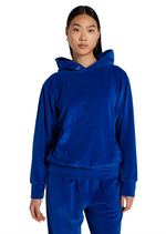Velour Hoodie in Electric Egypt