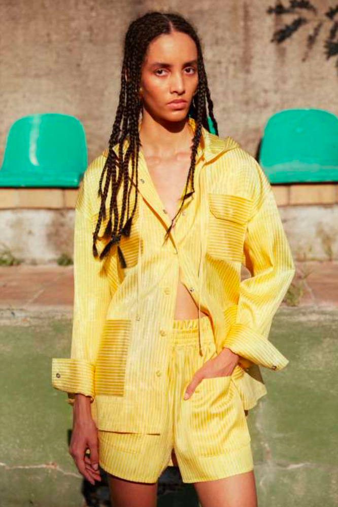 
            
                Load image into Gallery viewer, Jap Jacket in Yellow Stripe
            
        